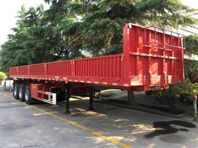 Volquet de remolc de plataforma plana de tres eixos